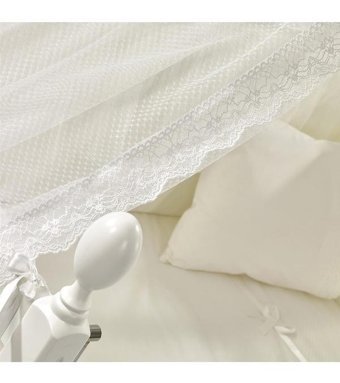 Meltem Smart Kral Mdf 15 kg Dikdörtgen Tekerlekli Yataklı Sallanan Anne Yanı Beşik Ekru