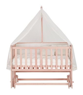 Babycom Ahşap 15 kg Dikdörtgen Tekerlekli Yataklı Sallanan Anne Yanı Beşik Naturel