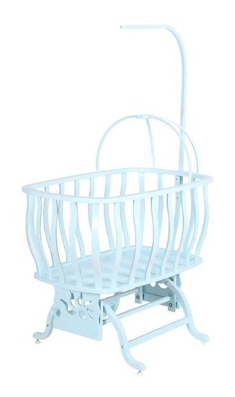 Setay Mdf 18 kg Oval Tekerlekli Yataklı Sallanan Portatif Beşik Naturel