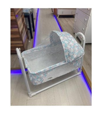 Pashababy Metal 18 kg Dikdörtgen Yataklı Sallanan Anne Yanı Beşik Çok Renkli