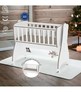 Lorelli First Dream Suntalam Dikdörtgen Tekerlekli Sallanan Anne Yanı Beşik Kahverengi