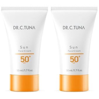 Farmasi Dr C. Tuna Renksiz 50 Faktör Tüm Ciltler İçin Nemlendiricili Yağ Bazlı Suya Dayanıklı Yüz Güneş Kremi 2x50 ml