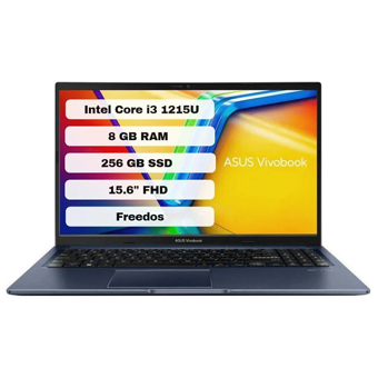 Asus VivoBook 15 X1502ZA-EJ1645 Iris Xe Graphics Intel Core i3 1215U 8 GB Ram 256 GB SSD 15.6 inç Full HD FreeDos Laptop