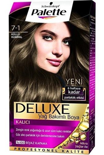 Palette Deluxe 7.1 Küllü Kumral Amonyaksız Krem Saç Boyası 4x99 ml