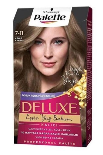 Palette Deluxe 7.11 Küllü Kumral Amonyaksız Krem Saç Boyası 99 ml