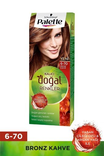 Palette Kalıcı Doğal 6.70 Bronz Kahve Amonyaksız Krem Saç Boyası 99 ml