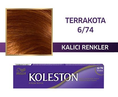 Wella Koleston Single 6.74 Terracotta Sarısı Organik Krem Saç Boyası 60 ml