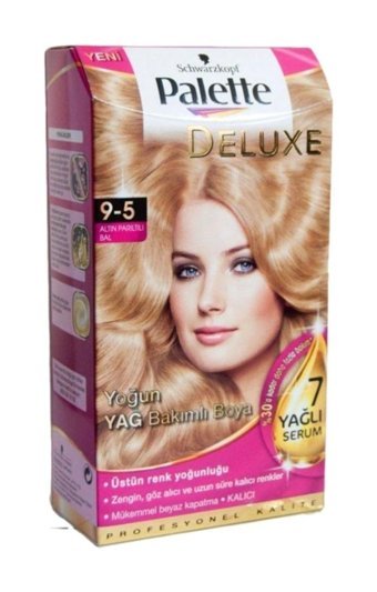 Palette Deluxe 9.5 Altın Pırıltılı Bal Amonyaksız Krem Saç Boyası 99 ml