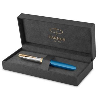 Parker 51 Premium 2169079 Kartuşlu-Pistonlu Paslanmaz Çelik Doldurulabilir Altın Kaplama M Uç Siyah Dolma Kalem