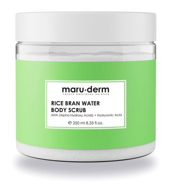 Maru.derm Pirinç Suyu Vücut Siyah Nokta Karşıtı Leke Giderici Sıkılaştırıcı Partiküllü Kavanoz Yüz Peelingi 250 ml