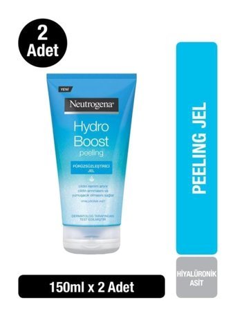 Neutrogena Hydro Boost Pürüzsüzleştirici Siyah Nokta Karşıtı Leke Giderici Sıkılaştırıcı Jel Tüp Yüz Peelingi 2x150 ml