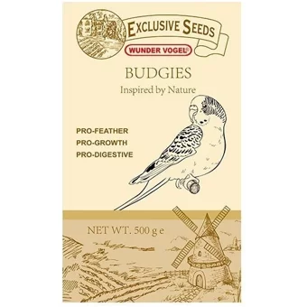 Wunder Vogel Selections Seeds Budgies Kabuklu Karışık Vitaminli Muhabbet Kuşu Yemi 500 gr