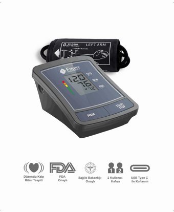 Freely DBP 1254 2 Kullanıcı 120 Ölçüm Hafızalı Dijital Koldan Tam Otomatik Tansiyon Aleti