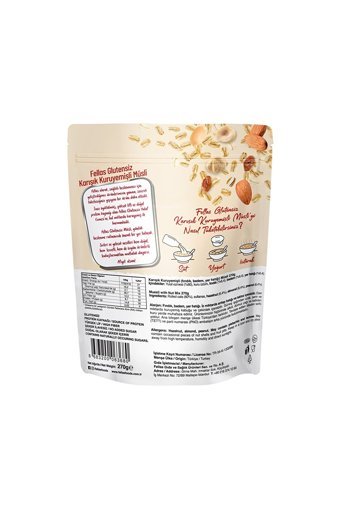Fellas Glutensiz Karışık Kuruyemişli Müsli 270 gr + Kırmızı Meyveli Glutensiz Granola 270 gr