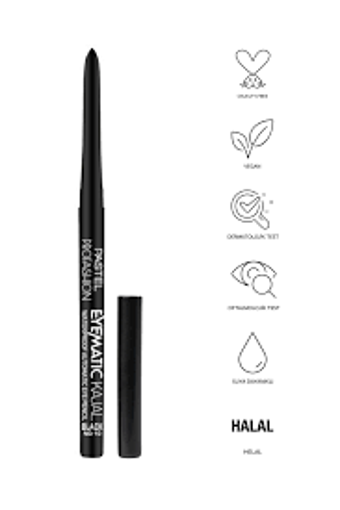 Pastel Eyematic Kajal Suya Dayanıklı Mat Pastel Siyah Kalıcı Kalın Uçlu Kalem Eyeliner