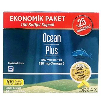 Orzax Ocean Plus Omega 3 Kapsül 1200 mg 100 Adet