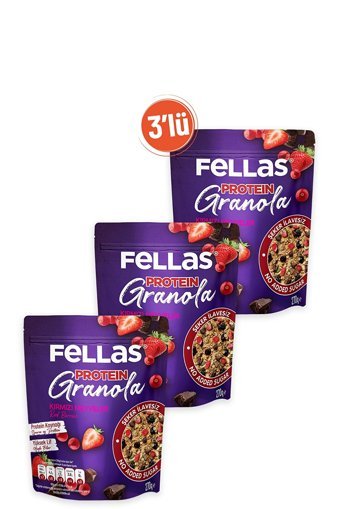 Fellas Kırmızı Meyveli Granola 3x270 gr