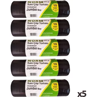 Norm Jumbo Boy 80x110 cm 5x10 Adet Çöp Poşeti