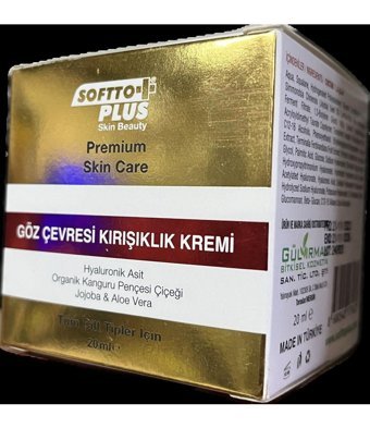 Softto Plus Premium Skin Care Kırışıklık Tüm Ciltler için Göz Altı Krem Kavanoz 20 ml