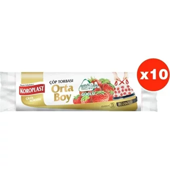 Koroplast Orta Boy 55x60 cm 15x10 Adet Çöp Poşeti