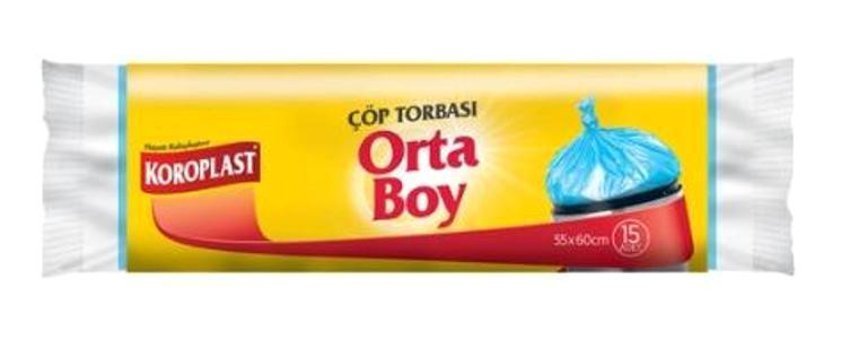 Koroplast Orta Boy 55x60 cm Çöp Poşeti 24x15 Adet Mavi