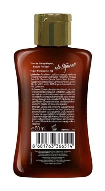 Eda Taşpınar Yoğun Tüm Vücut İçin Güneşsiz Bronzlarştırıcı Yağ 50 ml