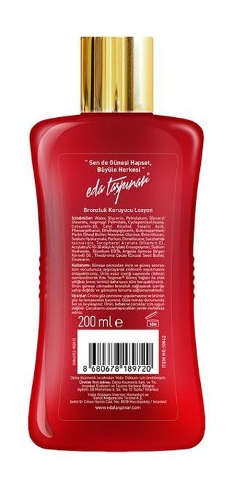 Eda Taşpınar Yoğun Tüm Vücut İçin Güneşsiz Bronzlarştırıcı Losyon 200 ml