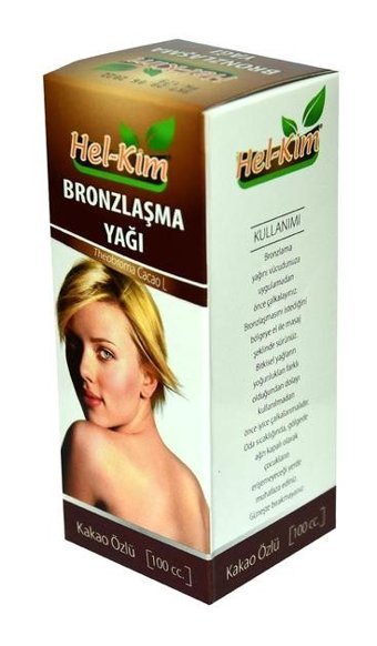 Hel-Kim Kakao Yağı Yoğun Tüm Vücut İçin Güneşsiz Bronzlarştırıcı Yağ 100 gr