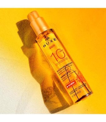 Nuxe Sun Huile Solare Tuning Yoğun 10 Faktör Tüm Vücut İçin Bronzlaştırıcı Yağ 150 ml