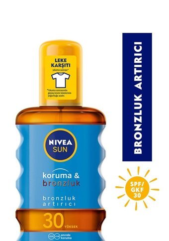 Nivea Yoğun 30 Faktör Tüm Vücut İçin Bronzlaştırıcı Yağ 200 ml
