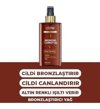 Uraw Yoğun Tüm Vücut İçin Güneşsiz Bronzlarştırıcı Yağ 200 ml
