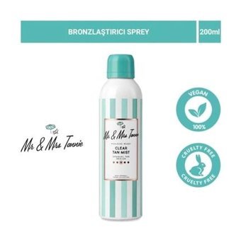 Mr & Mrs Tannie Clear Tan Mist Yoğun Tüm Vücut İçin Güneşsiz Bronzlarştırıcı Sprey 200 ml