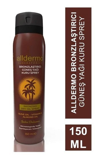 Alldermo Yoğun Tüm Vücut İçin Güneşsiz Bronzlarştırıcı Sprey 150 ml