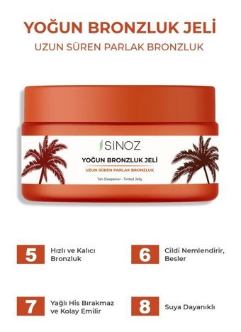 Sinoz Yoğun Tüm Vücut İçin Güneşsiz Bronzlarştırıcı Krem 200 ml