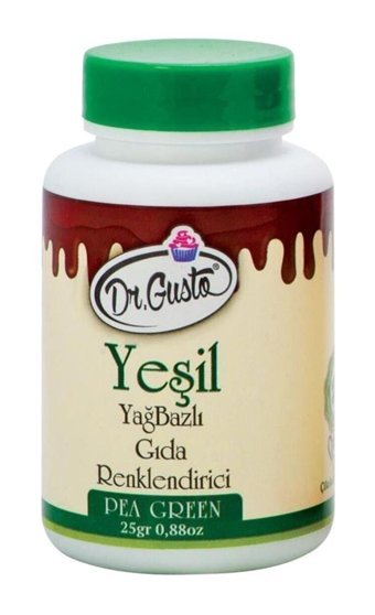 Dr. Gusto Yeşil Yağ Bazlı Toz Gıda Boyası 25 gr