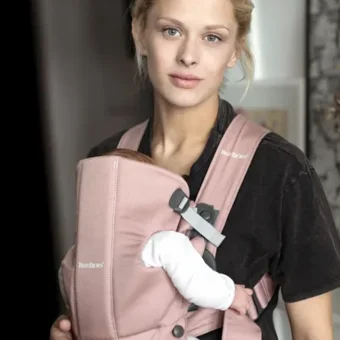 BabyBjörn Mini 3D 3.2-11 kg Kapasiteli Oturaklı Her Yöne Kanguru Kahverengi-Pembe