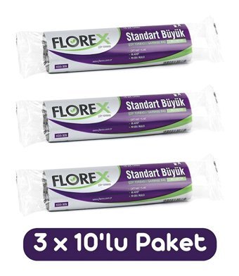 Florex Büyük Boy 65x80 cm 3x10 Adet Çöp Poşeti