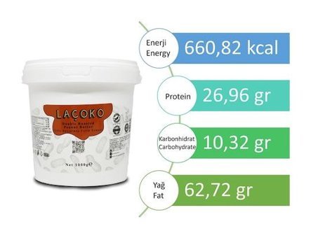 Laçoko Glutensiz Yer Fıstığı Ezmesi 1 kg