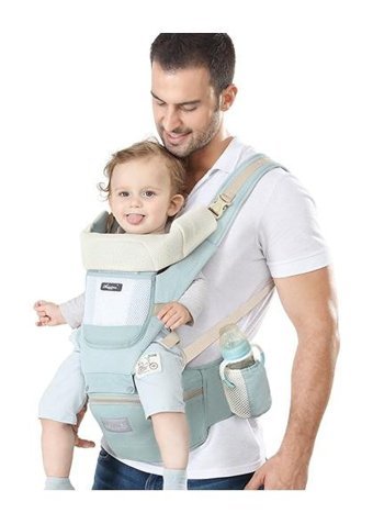 Worryfreeshopping Hss 20 kg Kapasiteli Oturaklı Yenidoğan Kanguru Krem Yeşil