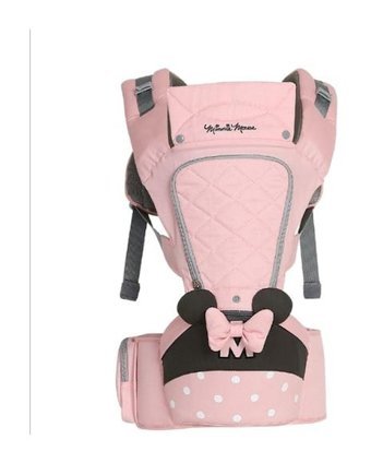 Worryfreeshopping Hss 20 kg Kapasiteli Oturaklı Her Yöne Yenidoğan Kanguru Gri Pembe