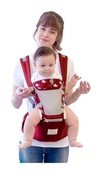 Worryfreeshopping Hss 20 kg Kapasiteli Oturaklı Her Yöne Yenidoğan Kanguru Gri Kırmızı