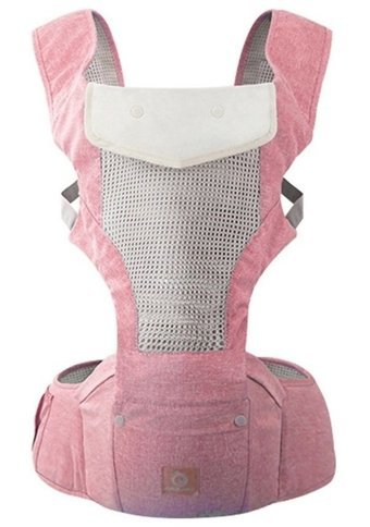 Happy Planet Kkz 25 kg Kapasiteli Oturaklı Her Yöne Yenidoğan Kanguru Gri - Pembe