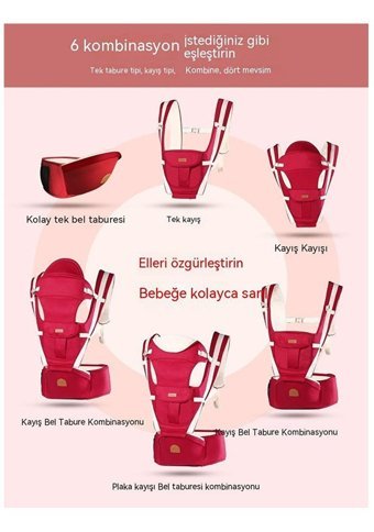 Happy Planet Kkq 25 kg Kapasiteli Oturaklı Her Yöne Yenidoğan Kanguru Açık Gri