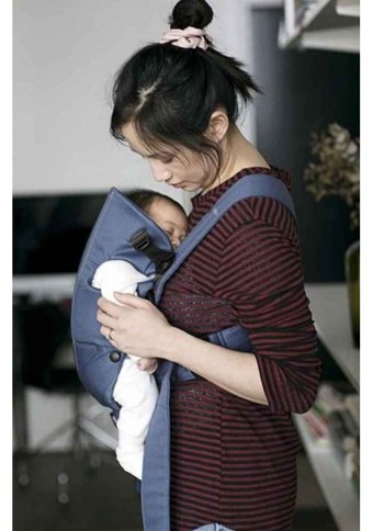 BabyBjörn Cotton 3 - 12 kg Kapasiteli Oturaklı Her Yöne Yenidoğan Kanguru Çivit Mavisi