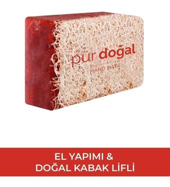 Pür Doğal Organik Çay Ağacı Özlü Kabak Lifli Sabun 130 gr