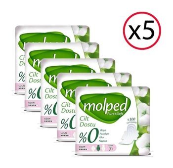 Molped Pure&Soft İnce Antialerjik 7'li Hijyenik Ped 5 Adet