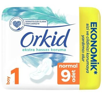 Orkid Ekstra Hassas Koruma İnce 9'lu Hijyenik Ped 1 Adet