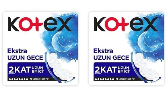 Kotex Ultra Extra İnce 9'lu Hijyenik Ped 2 Adet