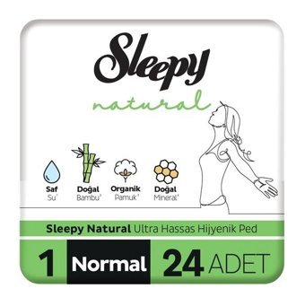 Sleepy Natural Ultra Hassas Organik İnce Antialerjik 24'lü Hijyenik Ped 1 Adet