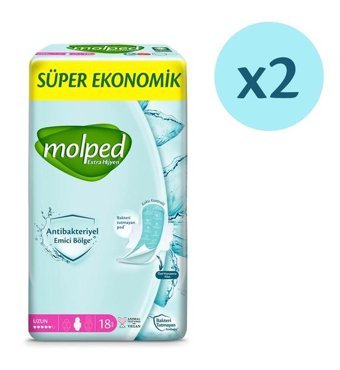 Molped Extra Hijyen İnce 18'li Hijyenik Ped 2 Adet